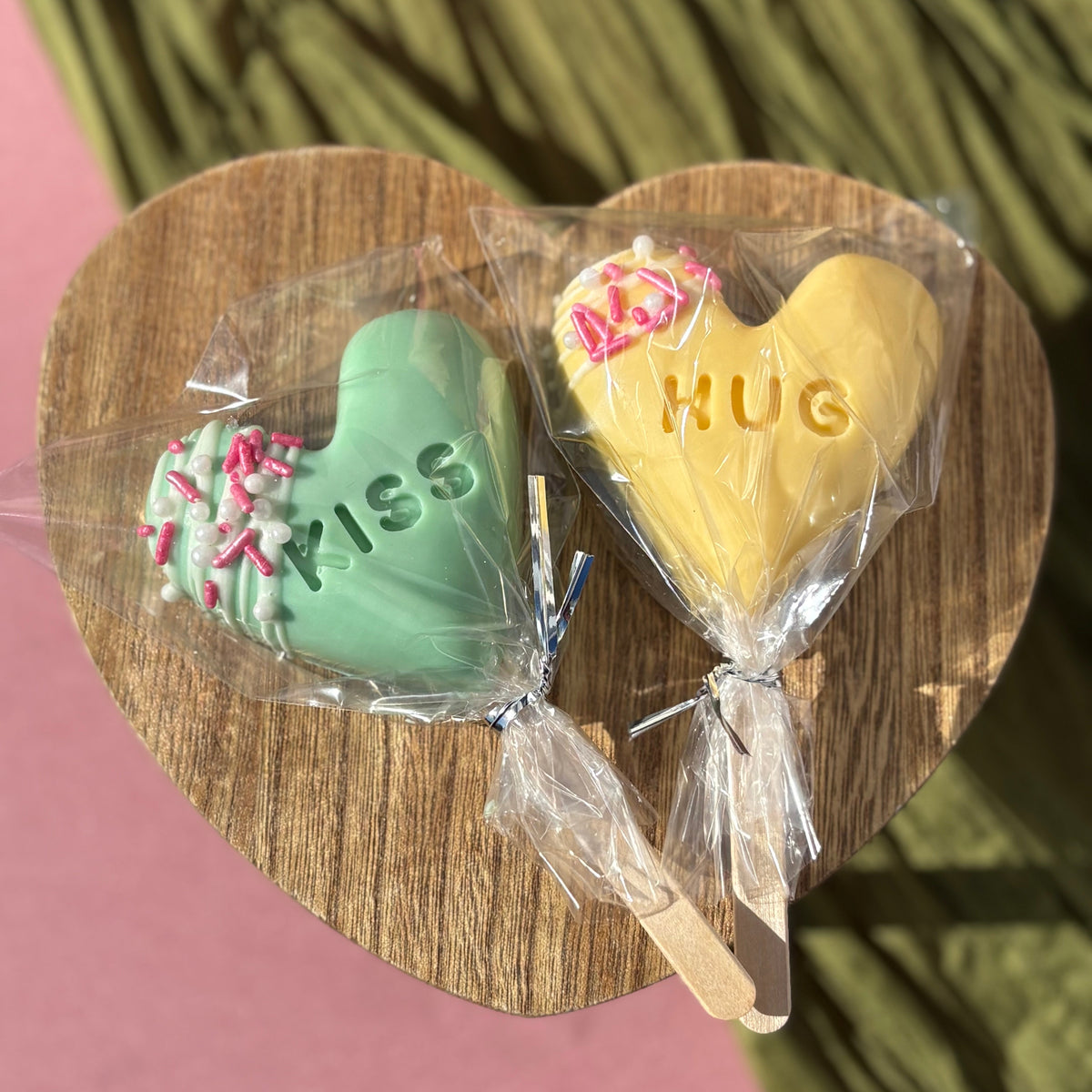 Conversation Heart Cake Pops